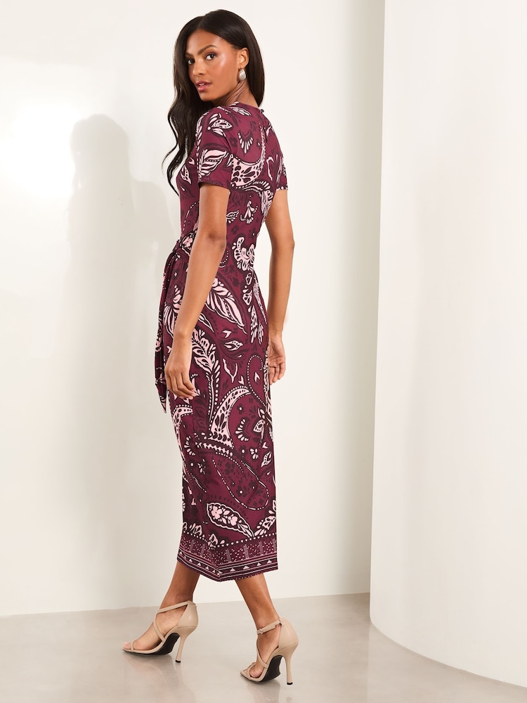 Lila - Lipsy, kurzärmeliges Maxikleid mit Bindeband an der Seite - Bild 4 von 4 Lila - Lipsy, kurzärmeliges Maxikleid mit Bindeband an der Seite - Bild 4 von 4