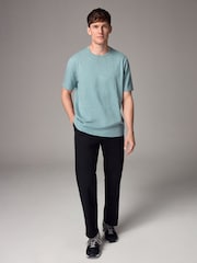 Sage Green Marl Regular Fit Essential Crew Neck Cotton T-Shirt - Image 2 of 7