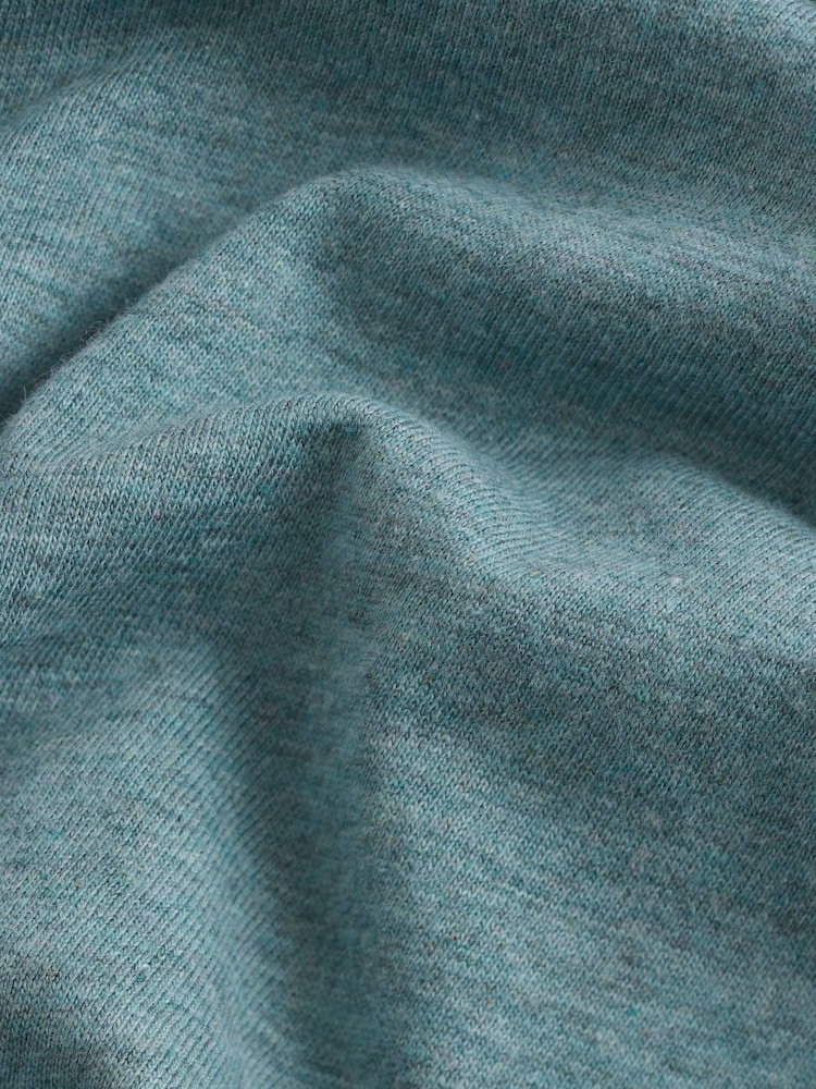 Sage Green Marl Regular Fit Essential Crew Neck Cotton T-Shirt - Image 7 of 7 Sage Green Marl Regular Fit Essential Crew Neck Cotton T-Shirt - Image 7 of 7