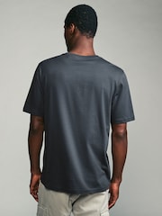 Blue Smokey Regular Fit Essential Crew Neck Cotton T-Shirt - Image 3 of 7
