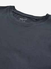 Blue Smokey Regular Fit Essential Crew Neck Cotton T-Shirt - Image 6 of 7