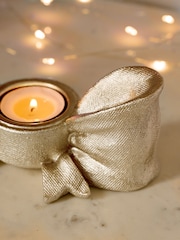 Gold Bow Tea Light Candle Holder - Image 3 of 6