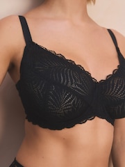 Noir - Soutien-gorge en dentelle non rembourré à bonnets classiques DD+ - Image 5 of 9