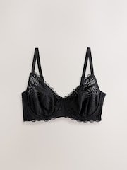 Noir - Soutien-gorge en dentelle non rembourré à bonnets classiques DD+ - Image 7 of 9