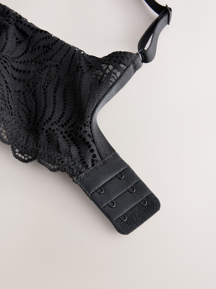 Noir - Soutien-gorge en dentelle non rembourré à bonnets classiques DD+ - Image 9 of 9