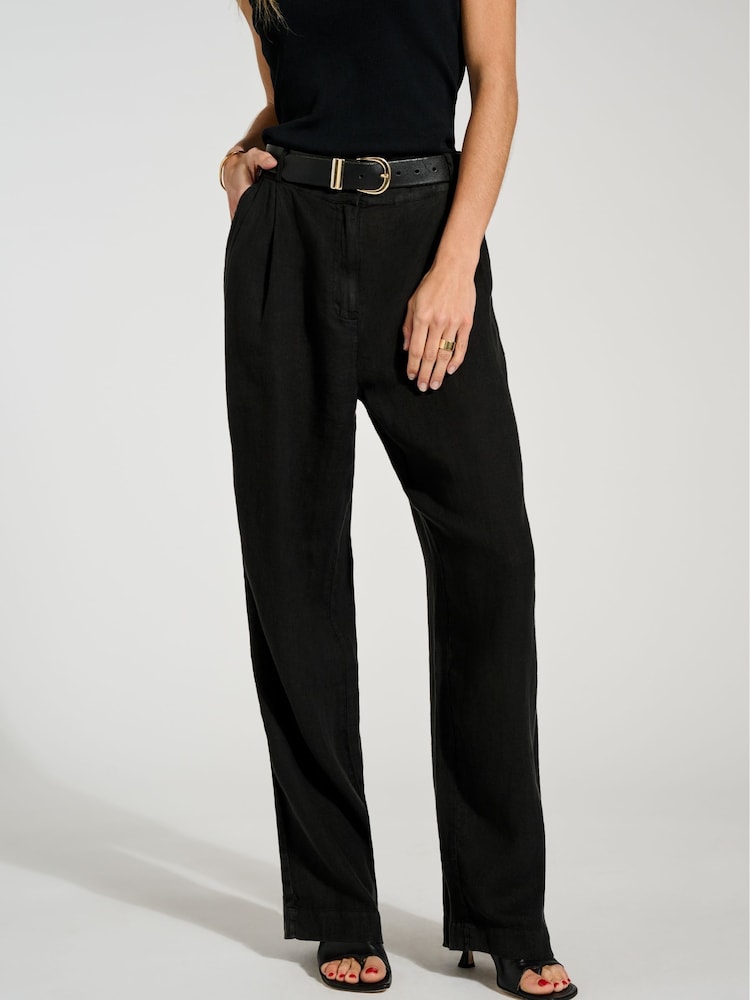 Baukjen – Regine – Hose aus 100 % Leinen, Schwarz - Bild 1 von 5