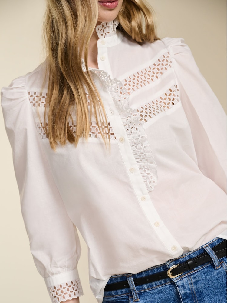 Baukjen Isamaya 100% Cotton White Blouse - Image 1 of 5