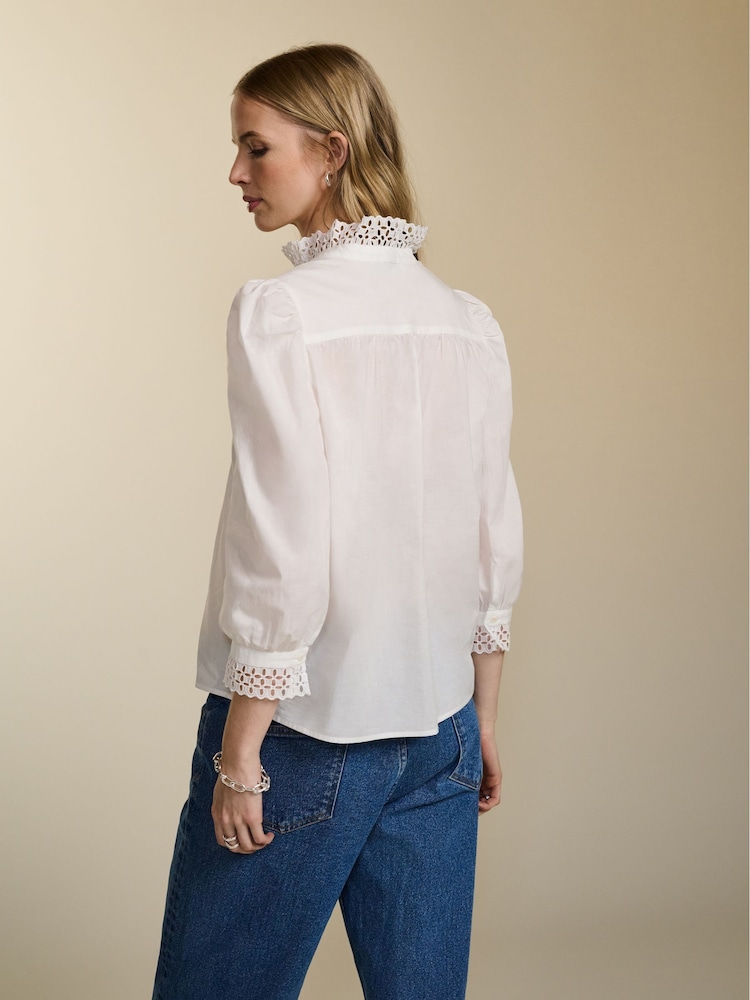Baukjen Isamaya 100% Cotton White Blouse - Image 5 of 5