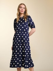 Baukjen Blue Manon Satin Dress - Image 1 of 4