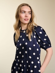 Baukjen Blue Manon Satin Dress - Image 2 of 4