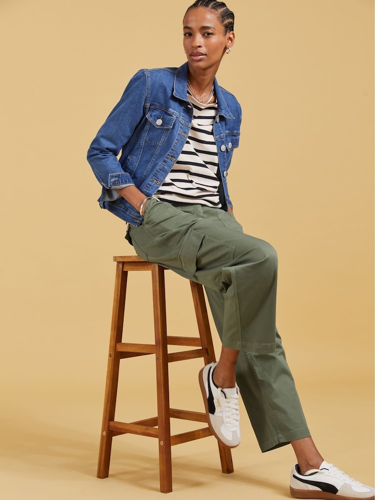 Pantalones cargo verdes orgánicos Edith de Baukjen - Imagen 2 de 4