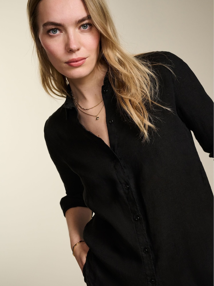 Baukjen Martine Linen Black Shirt - Image 1 of 4