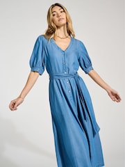 Baukjen Blue Yasmyn Dress with Tencel™ - Image 1 of 5