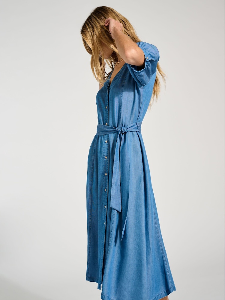 Baukjen Blue Yasmyn Dress with Tencel™ - Image 2 of 5