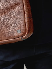 Brown Leather Cross-Body Bag - Image 2 of 7