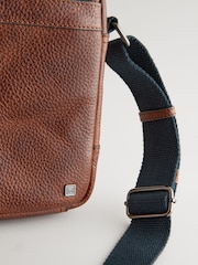 Brown Leather Cross-Body Bag - Image 6 of 7