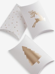 White/Gold Christmas Gift Bag Pillow Pack - Image 4 of 6