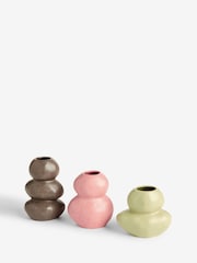 Multicolour Ceramic Pebble Vases - Image 3 of 5