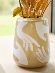 Abstract Ceramic Hand Printed Vase - Bild 2 von 3