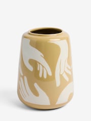 Abstract Ceramic Hand Printed Vase - Bild 3 von 3