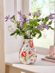 Vaso cerâmico com estampa floral - Imagem 1 de 5