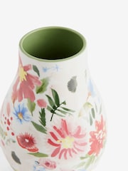 Vaso cerâmico com estampa floral - Imagem 4 de 5