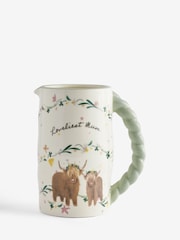 White Hamish the Highland Cow Loveliest Mum Ceramic Jug Vase - Image 4 of 4