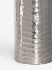 Silver Extra Large Metal Textured Vase - Image 4 of 4