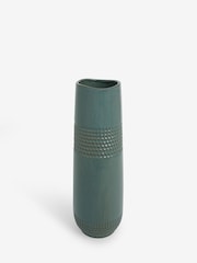 Blue XL Embossed Ceramic Vase - Image 3 of 4