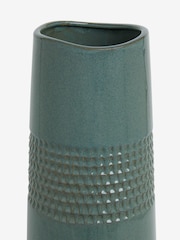 Blue XL Embossed Ceramic Vase - Image 4 of 4