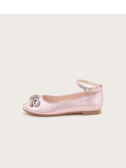 Monsoon Purple Bow Embellished Ballet Flats - Image 1 of 3