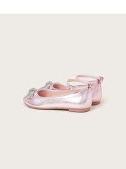 Monsoon Purple Bow Embellished Ballet Flats - Image 2 of 3