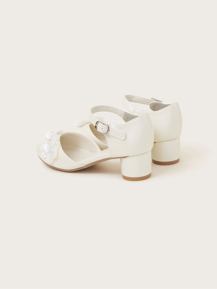 Monsoon Natural Iridescent Flower Heels - Image 2 of 3 Monsoon Natural Iridescent Flower Heels - Image 2 of 3