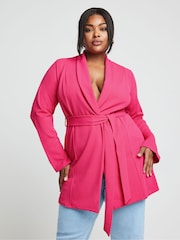 Yours Curve Pink Limited Collection Blazer - Image 1 of 6