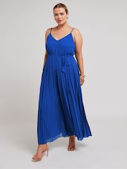 Azul - Yours Curve Pleated Jumpsuit - Imagen 1 de 5