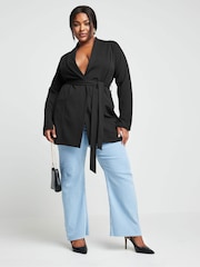 Yours Curve Black Limited Collection Blazer - Image 1 of 5