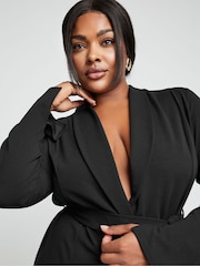 Yours Curve Black Limited Collection Blazer - Image 3 of 5