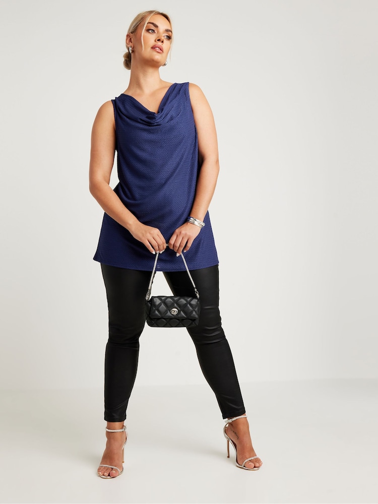 Yours Curve LIMITED COLLECTION Textured Cowl Neck Top - Imagen 2 de 5 Yours Curve LIMITED COLLECTION Textured Cowl Neck Top - Imagen 2 de 5