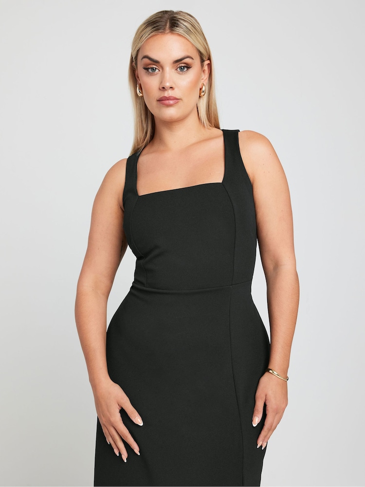 Buy Yours Curve Black Square Neck Maxi Dress from Next USA