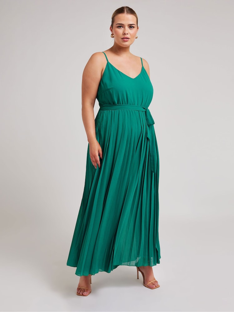 Verde - Yours Curve Pleated Jumpsuit - Imagen 2 de 5