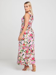 Платье макси с квадратным вырезом и цветочным принтом Yours Curve LIMITED COLLECTION - Image 3 of 4