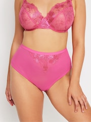 Yours Curve Pink & Black Briefs 2 Pack - Image 4 of 8