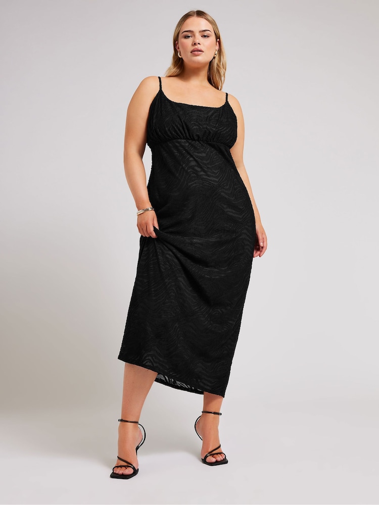 Yours Curve Animal Stretch Jacquard Slip Dress - Bild 1 von 6 Yours Curve Animal Stretch Jacquard Slip Dress - Bild 1 von 6