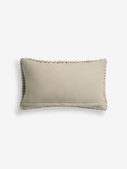 Greige 40 x 59cm Global Bobble 100% Cotton Cushion - Image 3 of 4