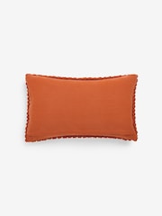Orange 40 x 59cm Global Bobble 100% Cotton Cushion - Image 3 of 4