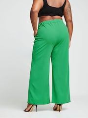 Yours Curve Green Wide Leg Trousers - Image 3 of 6