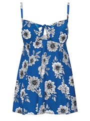 Yours Curve Blue Knot Front Bandeau Swimdress - Image 5 of 6