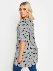 Musta - Yours Curve Angel Sleeve Pleat Swing T-paita - Kuva 3 / 5