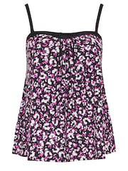 Yours Curve Pink A-Line Tankini - Image 5 of 6