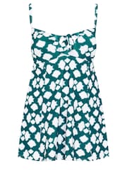 Yours Curve Green Knot Front Bandeau Swimdress - Image 5 of 6